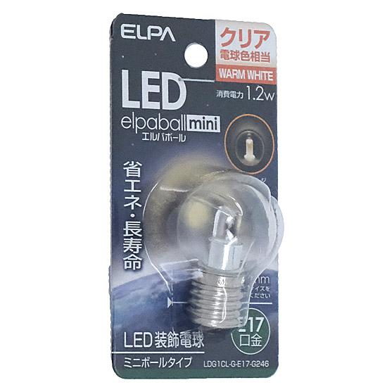ELPA　LED電球 エルパボールmini LDG1CL-G-E17-G246　クリア電球色