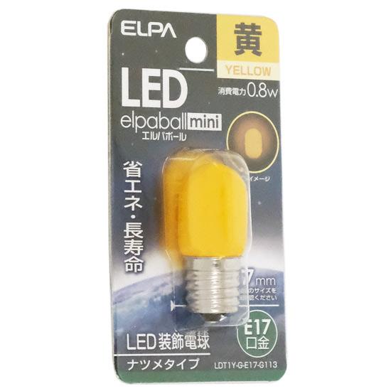 ELPA　LED電球 エルパボールmini LDT1Y-G-E17-G113　黄色