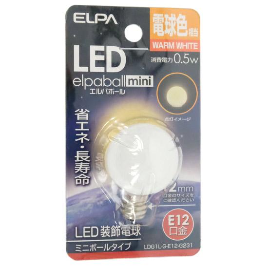 ELPA　LED電球 エルパボールmini LDG1L-G-E12-G231　電球色