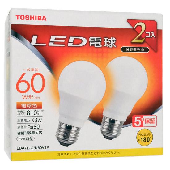 TOSHIBA　LED電球 LDA7L-G/K60V1P　電球色