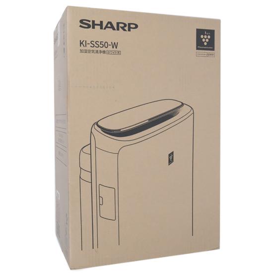 SHARP　加湿空気清浄機 プラズマクラスター25000　KI-SS50-W　ホワイト 商品画像1：オンラインショップ　エクセラー