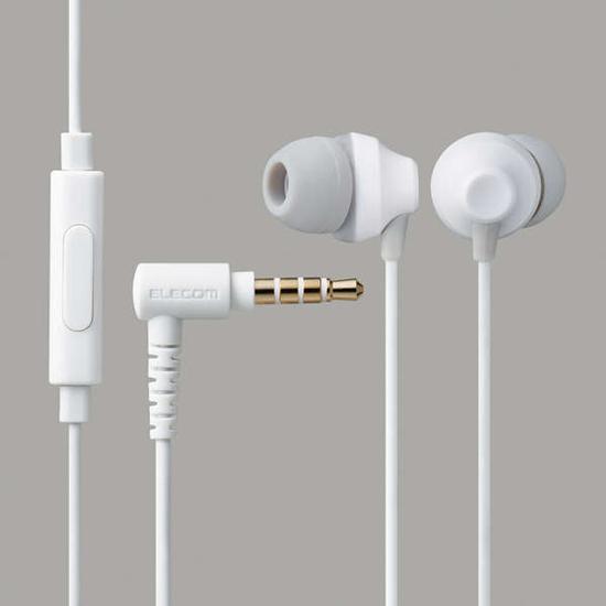 ELECOM　マイク付きカナルイヤホン　EHP-F12CMWH　ホワイト