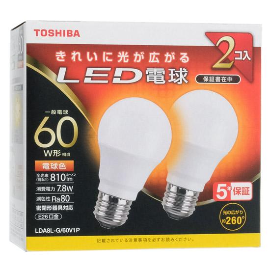 TOSHIBA　LED電球 電球色　LDA8L-G/60V1P 商品画像1：オンラインショップ　エクセラー
