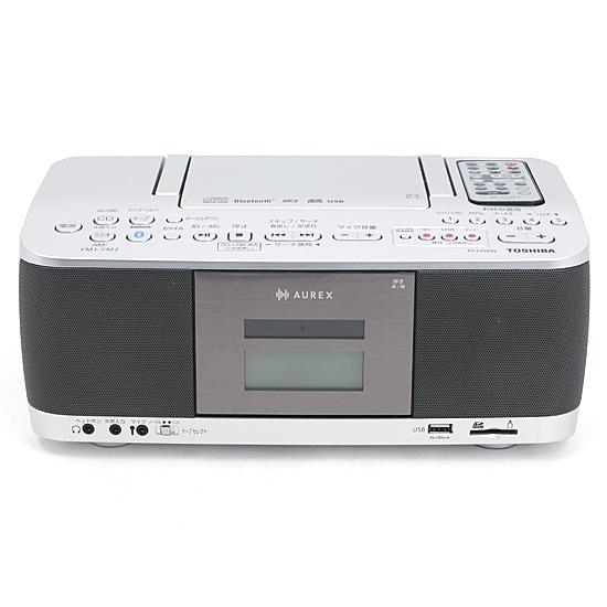 TOSHIBA　SD/USB/CDラジオカセットレコーダー AUREX　TY-CDX92(S)　シルバー 商品画像1：オンラインショップ　エクセラー