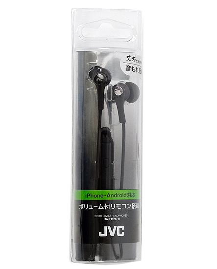 JVC　ステレオミニヘッドホン　HA-FR26-B　ブラック 商品画像1：オンラインショップ　エクセラー
