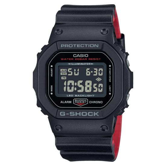 CASIO　腕時計 G-SHOCK ブラック＆レッドシリーズ　DW-5600UHR-1JF 商品画像1：オンラインショップ　エクセラー