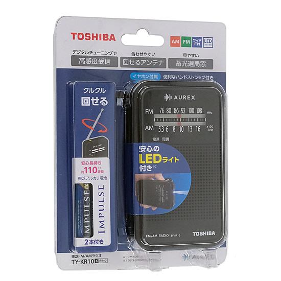 TOSHIBA　LEDライト付きホームラジオ AUREX　TY-KR10(K)　ブラック