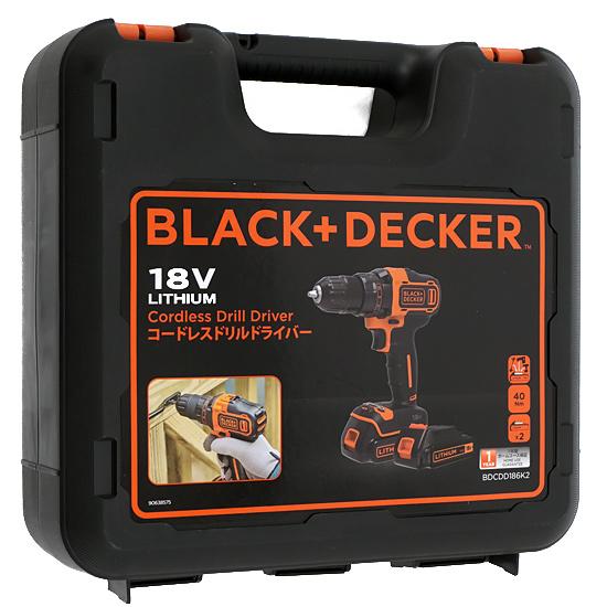 BLACK＆DECKER　コードレスドリルドライバー 18V　BDCDD186K2 商品画像1：オンラインショップ　エクセラー