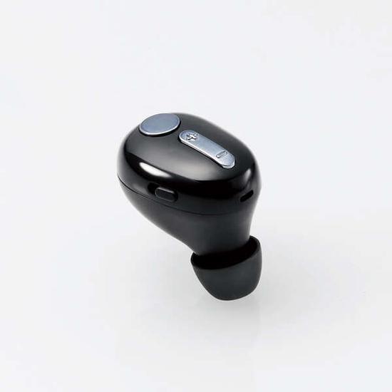 ELECOM　超極小Bluetoothハンズフリーヘッドセット　LBT-HSC30MPBK　ブラック 商品画像1：オンラインショップ　エクセラー
