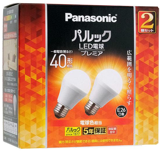 Panasonic　LED電球 プレミア パルック 2個入　LDA4LGSK4CF2T　電球色