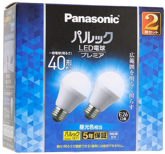 Panasonic　LED電球 プレミア パルック 2個入　DA4DGSK4CF2T　昼光色