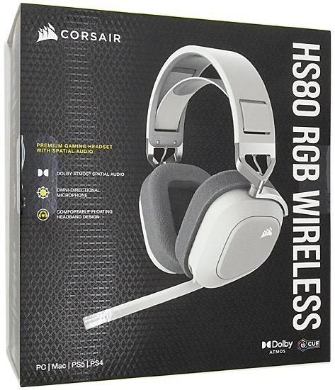 Corsair　ゲーミングヘッドセット HS80 RGB WIRELESS　CA-9011236-AP　ホワイト 商品画像1：オンラインショップ　エクセラー