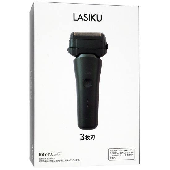 YAMAZEN　USB充電式3枚刃シェーバー LASIKU　ESY-K03-G　グリーン 商品画像1：オンラインショップ　エクセラー