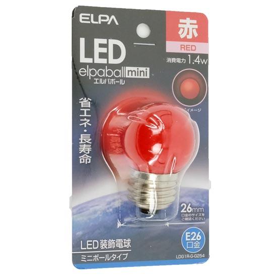 ELPA　LED電球 エルパボールmini LDG1R-G-G254　赤色