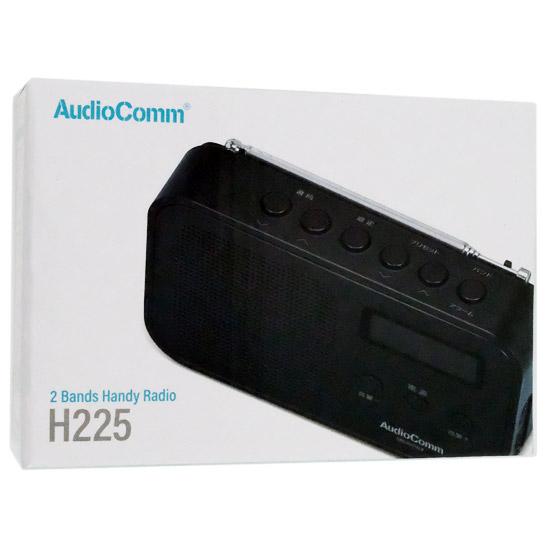 オーム電機　2バンドハンディラジオ AudioComm　RAD-H225N-K　ブラック