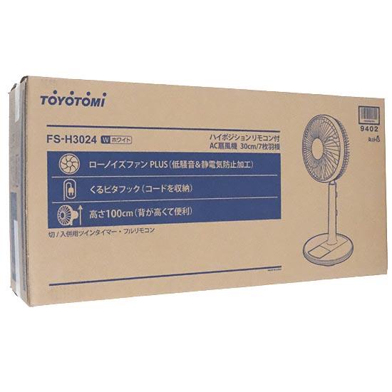 TOYOTOMI　リモコン付ハイポジション扇風機　FS-H3024(W)　ホワイト