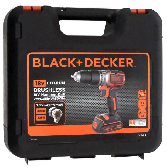 BLACK＆DECKER　18V ブラシレス振動ドリルドライバー　BL188K2-JP