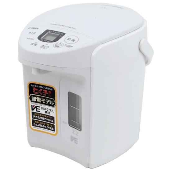 TIGER　VE電気まほうびん 2.2L　とく子さん PIQ-G220-WC　クールホワイト