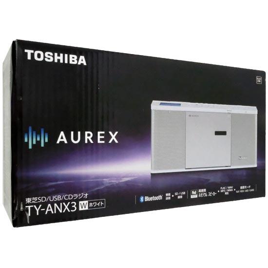 TOSHIBA　SD/USB/CDラジオ AUREX　TY-ANX3(W)　ホワイト