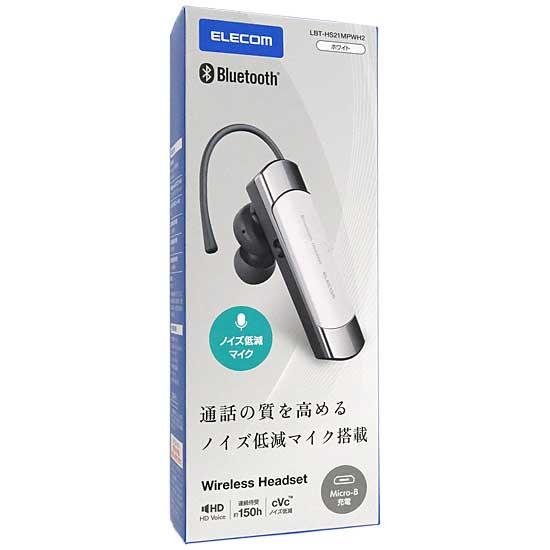 ELECOM　耳掛け型 Bluetoothワイヤレスヘッドセット　LBT-HS21MPWH2　ホワイ･･･