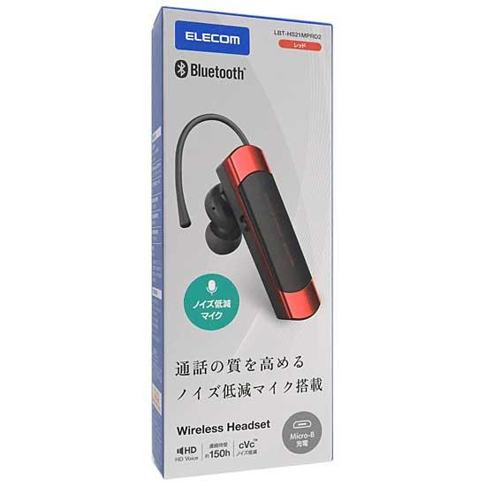 ELECOM　耳掛け型 Bluetoothワイヤレスヘッドセット　LBT-HS21MPRD2　レッド