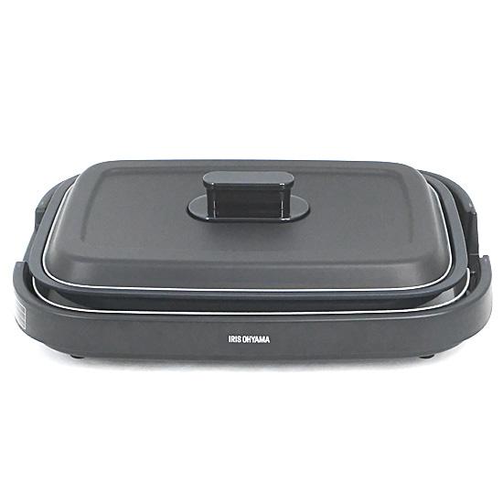 アイリスオーヤマ　網焼き風ホットプレート　IHAK-A30-B　ブラック