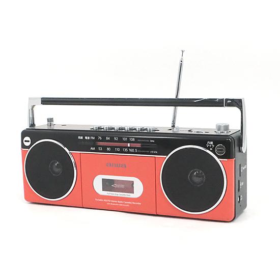 AIWA　横長ダブルスピーカーラジカセ aiwa audio -G RCP2　GAA4-RCP0002(RD)･･･