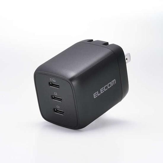 ELECOM　USB Power Delivery 67W自動選択AC充電器　MPA-AC11167BK　ブラック