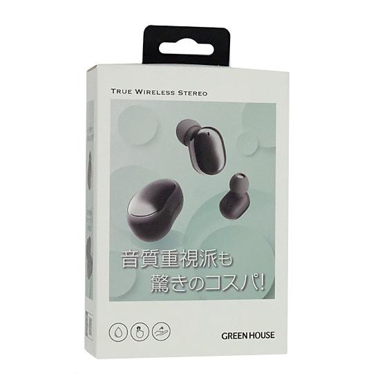 グリーンハウス　完全ワイヤレスイヤホン GH-TWSUA-BK　ブラック
