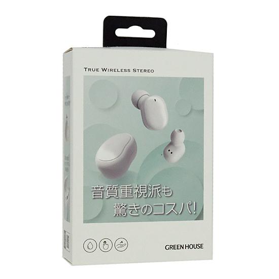 グリーンハウス　完全ワイヤレスイヤホン GH-TWSUA-WH　ホワイト