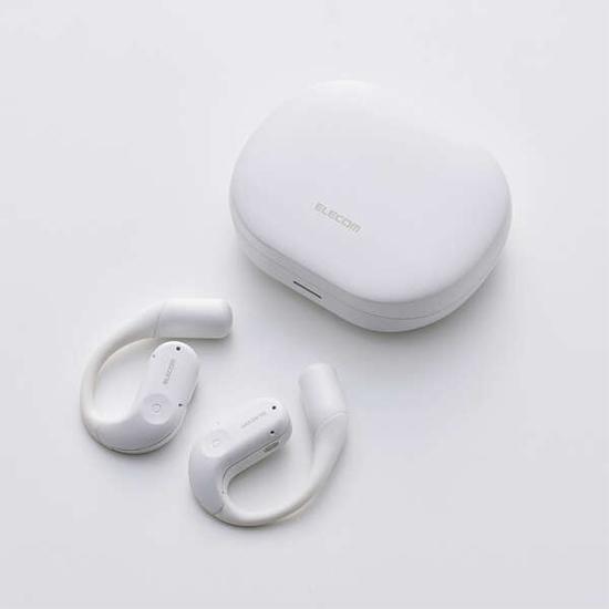 ELECOM　オープンイヤー型ワイヤレスヘッドホン　LBT-OWS02WH　フレッシュホ･･･