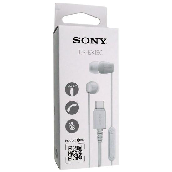 SONY製　Type-C接続 ステレオヘッドホン IER-EX15C (W)　ホワイト