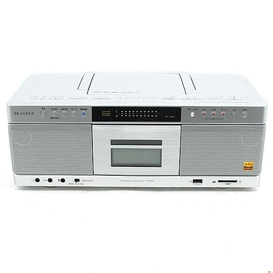 TOSHIBA　SD/USB/CDラジオカセットレコーダー AUREX　AX-KCR90(S)　シルバー