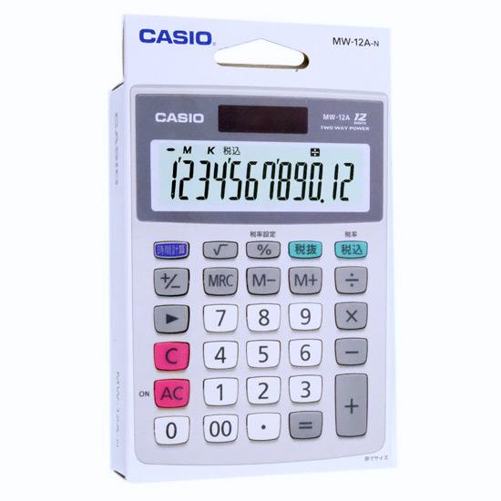 CASIO　電卓 ミニジャストタイプ 12桁　MW-12A-N
