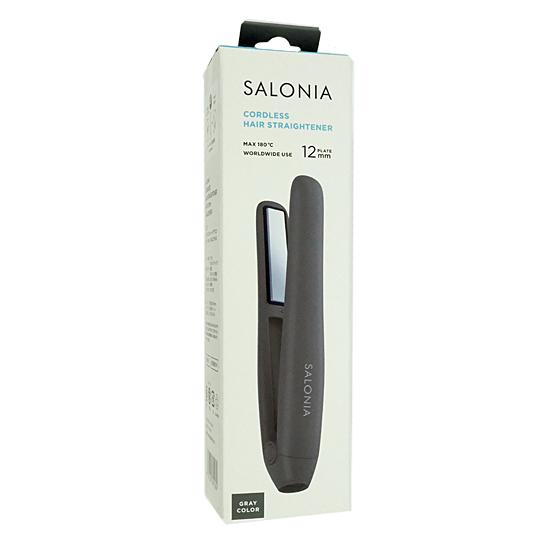 SALONIA　コードレス ストレートヘアアイロン　KSAL25119GR　グレー