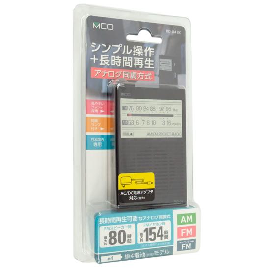 ミヨシ　ポケットラジオ 単4電池タイプ　RD-04BK　ブラック