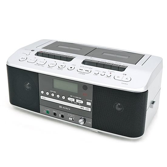 TOSHIBA　CDラジオカセットレコーダー AUREX　AX-KCRW70(S)　シルバー