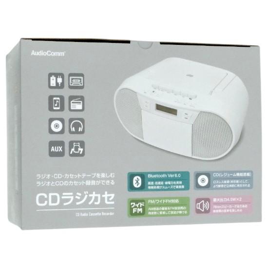 オーム電機　AudioComm CDラジカセ　RCD-720T　ホワイト