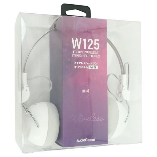 オーム電機　ワイヤレスヘッドホン AudioComm　HP-W125N-W　ホワイト