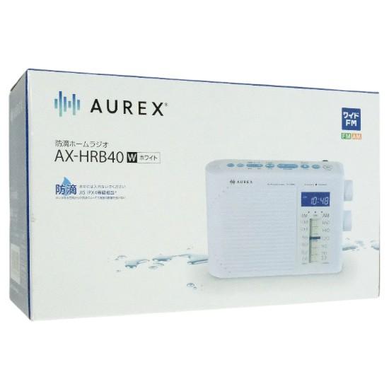 TOSHIBA　防滴クロックラジオ AUREX　AX-HRB40(W)　ホワイト