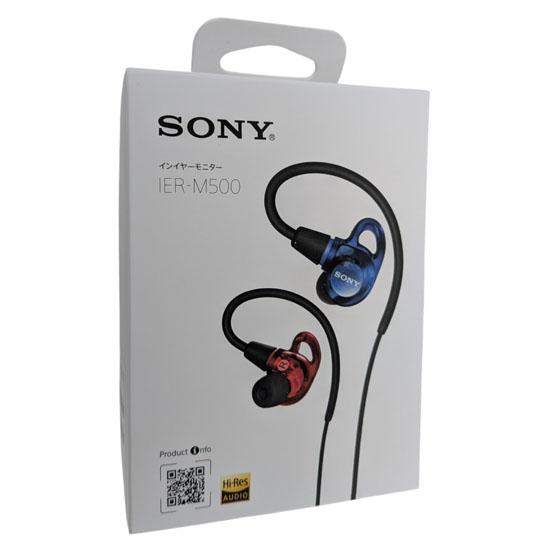 SONY　ステレオヘッドホン　IER-M500 (Z)　レッド＆ブルー