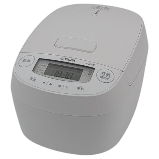 TIGER　圧力IHジャー炊飯器 炊きたて 5.5合炊き　JPV-M100-WG　グロスホワイ･･･