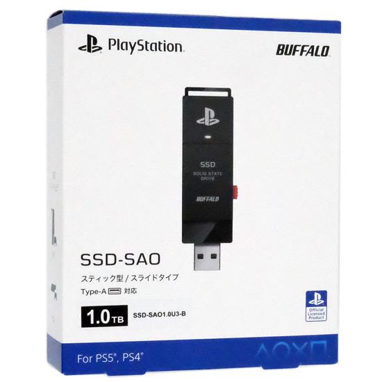 BUFFALO　スティック型SSD 1TB　SSD-SAO1.0U3-B　ブラック 商品画像1：オンラインショップ　エクセラー