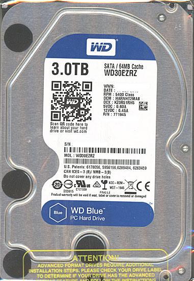 Western Digital製HDD　WD30EZRZ-RT　3TB SATA600 5400
