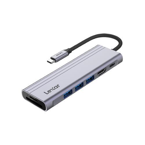  Lexar H31 7-in-1 USB-C Hub ドッキングステーション HDMI 4K 60Hz 7-in-1 OTG USB C ハブ マルチポートアダプター ドングル USB 3.2ポート HDMI 100W PD SD TFカードリーダー 商品画像1：FAST-Online