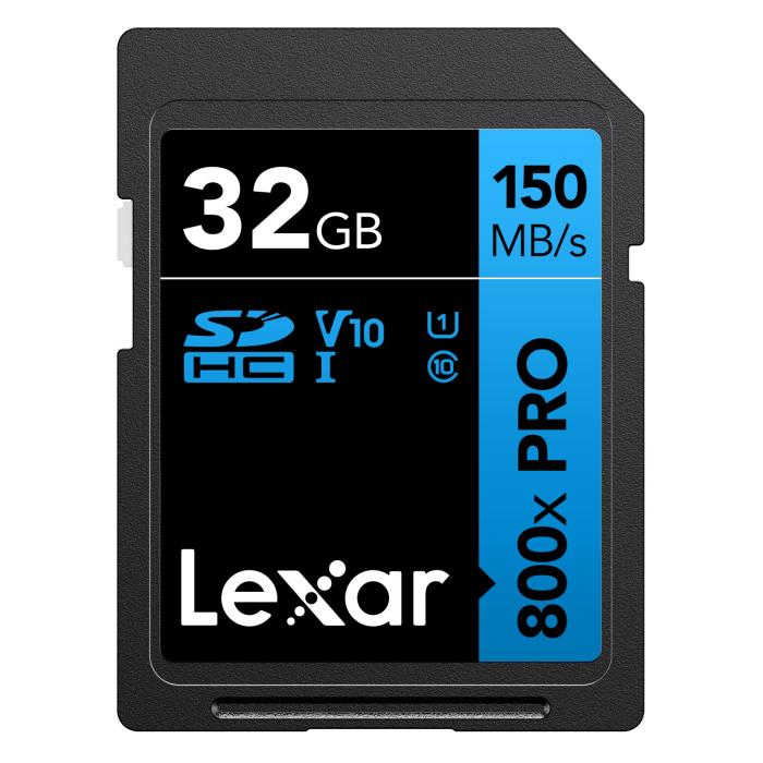 Lexar High-Performance 800x 32GB SDHC/SDXC UHS-I カード BLUE シリーズ 最大読込速度150MB/s LSD0800P032G-BNNNG 商品画像1：FAST-Online