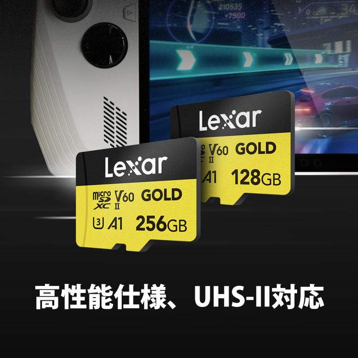 Lexar Professional Gold MicroSDXCカード UHS-II C10 U3 V60 A1 フルHD 4K UHD 最大280MB/s LMSGOLD128G-BNNNG 商品画像6：FAST-Online