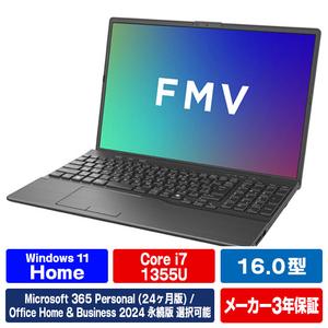 �V�i���x�m�� �m�[�gPC FMV Note A FMVA75K3B5 [16�^ | WUXGA | Core i7 | 16GB | 512GB | Windows 11 | Office 2024�t | �u���C�g�u���b�N]