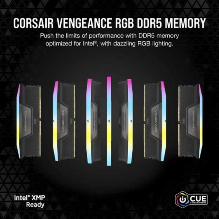 Corsair VENGEANCE RGB 32GB(16GBx2) DDR5 6400MHz(PC5-51200) CMH32GX5M2B6400C32 [DDR5 PC5-51200 16GB 2枚組] デスクトップ用メモリ MM8387 商品画像4：パソコンパーツのグラプラス