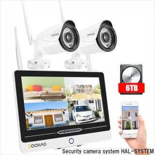 SOOHAO WIFI 防犯カメラ 2台 セット 6TB 300万画素 録音機能 12インチ